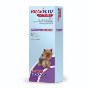 BRAVECTO 1M TRIPLE 25MG 3X1TAB(1.7a2.5Kg)