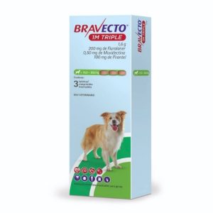 BRAVETO 1M TRIPLE 200MG 3X1TAB(10 a 20Kg)