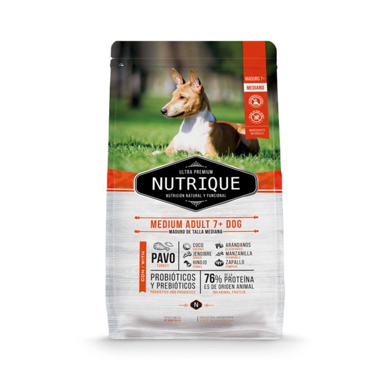 ALIMENTO P/ PERRO NUTRIQUE MEDIUM ADULT DOG 7+ X 3 KG