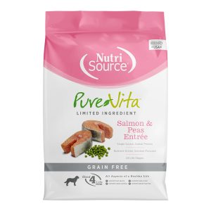 ALIMENTO PARA PERRO NUTRI SOURCE PURE VITA SALMON & PEAS ENTREE 2.5KG, 7KG, 11.5KG.