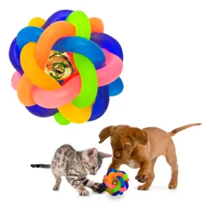 Pelota Trenzada Juguete para Gato Perro Con Cascabel