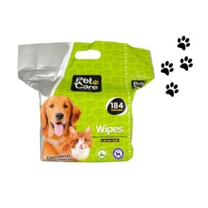 Toallitas húmedas PET CARE aroma -LIMÓN- 184unds