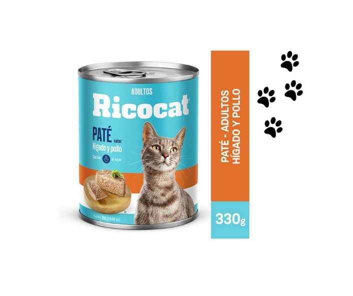PATÉ RICOCAT sabor a hígado y pollo -ADULTOS- 330g