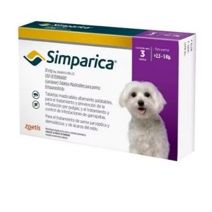 SIMPARICA 10 MG X 3 TAB (2.5 A 5 KG)