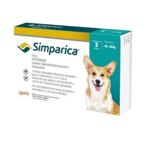SIMPARICA 40 MG X 3 TAB (10 A 20 KG)