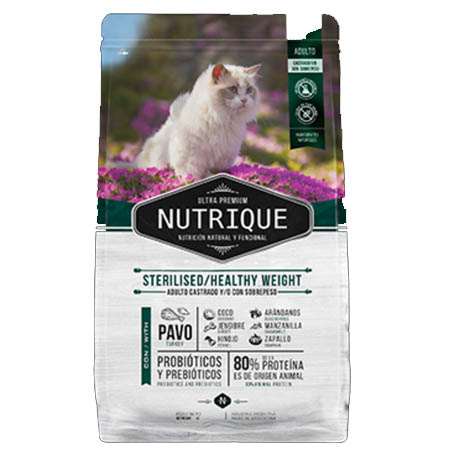 NUTRIQUE YOUNG ADULT CATSTERIL./H. WEIGHT X 7,5 KG