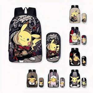 Mochila Pokemon Pikachu para niños con estuche a juego