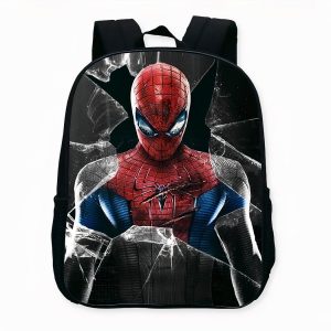 Mochila Spiderman con efecto de cristales rotos