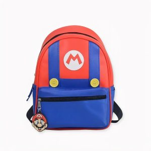 Mochila azul y roja de Super Mario