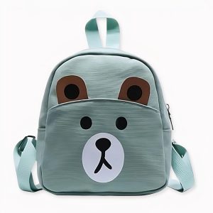 Mochila escolar con cabeza de osito para niños