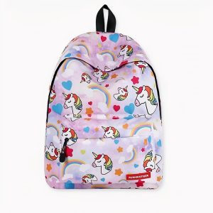 Mochila arco iris y unicornios