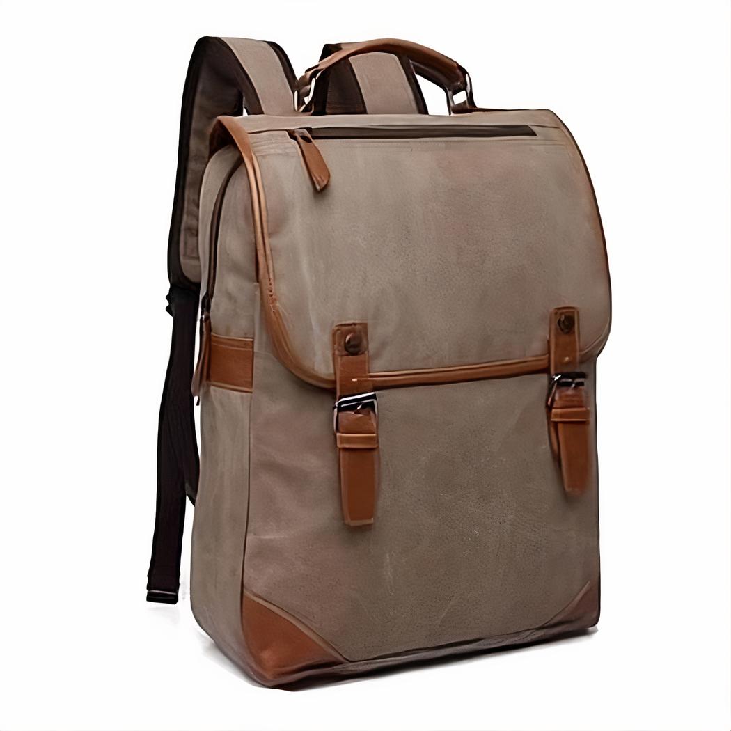 Mochila vintage de lona para hombre - Imagen 7