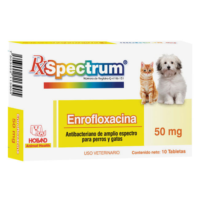 ENROFLOXACINA 50 MG. 10 TABS.