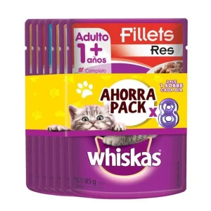 Whiskas Adulto Alimento Húmedo Pack 8×7 – 85gr