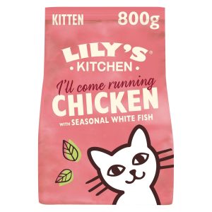 Alimento natural para gatitos Lily’s Kitchen pollo y pescado blanco 4x800g