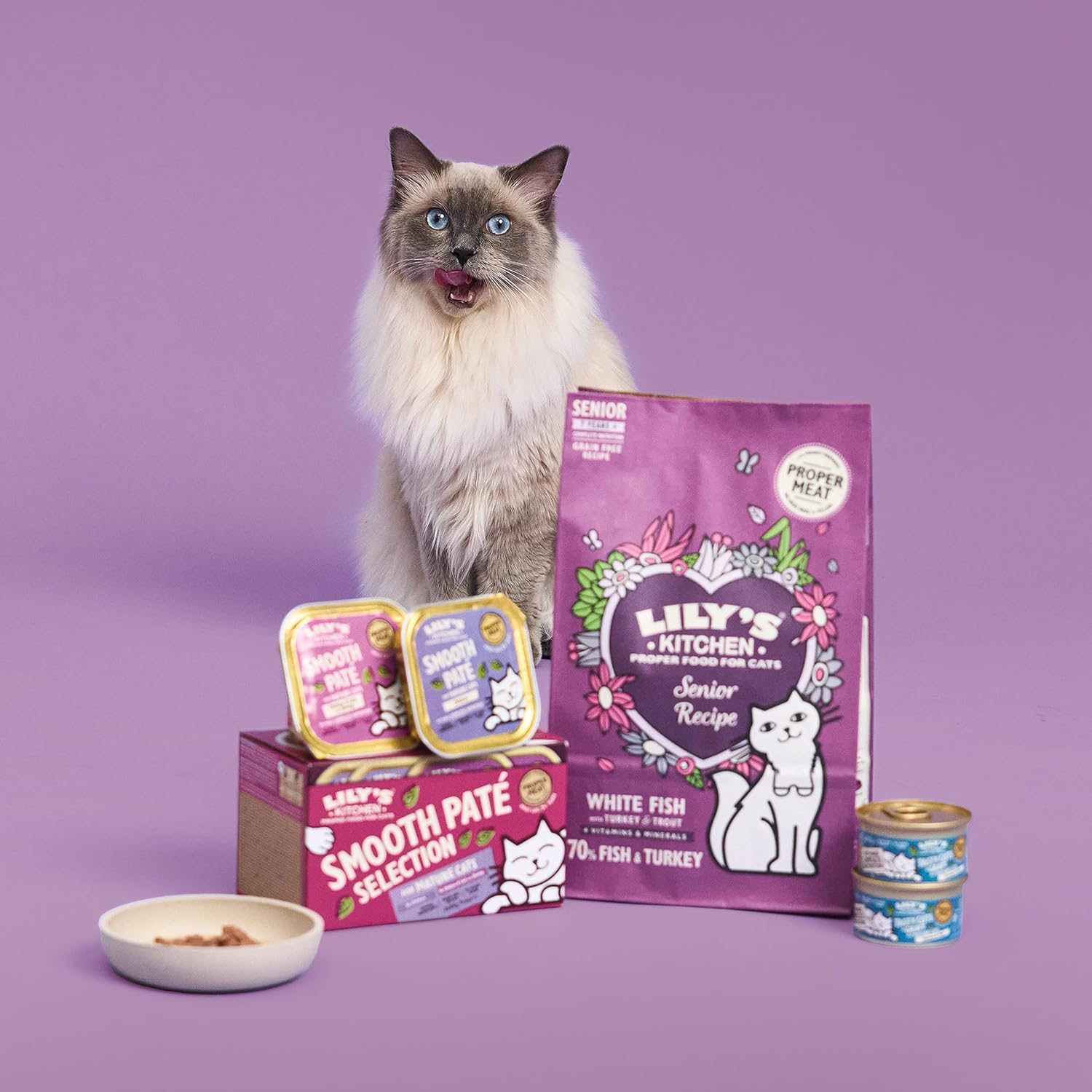 Alimento seco natural para gatos mayores Lily’s Kitchen sin cereales 4x800g - Imagen 5