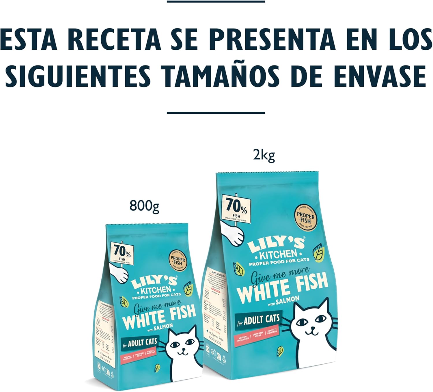 Alimento seco para gatos natural Lily’s Kitchen pescado blanco y salmón 2kg - Imagen 5