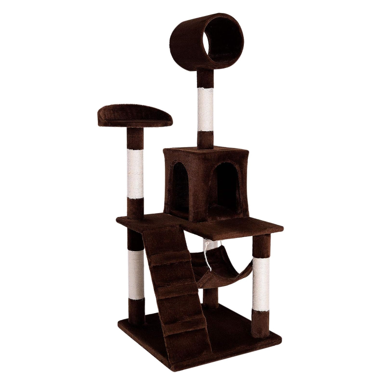 Árbol rascador lionto para gatos 133 cm color marrón