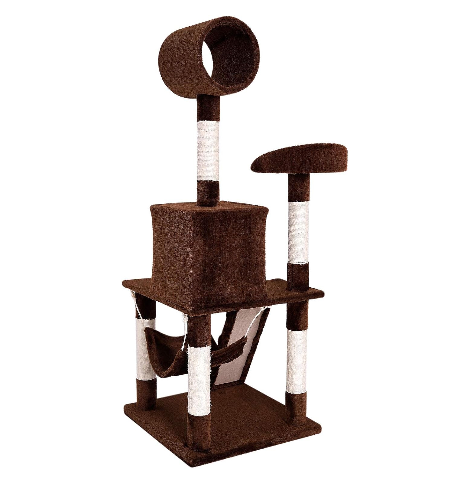 Árbol rascador lionto para gatos 133 cm color marrón - Imagen 4