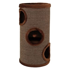 Árbol rascador lionto para gatos con sisal y borde de peluche, 70 cm