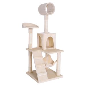 Árbol rascador para gatos lionto beige, altura 133 cm