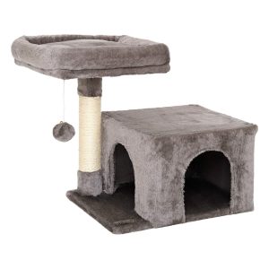 Árbol rascador para gatos lionto gris oscuro, altura 50 cm