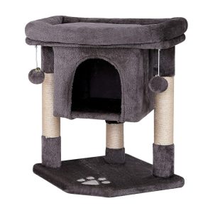 Árbol rascador para gatos lionto gris oscuro, altura 60 cm