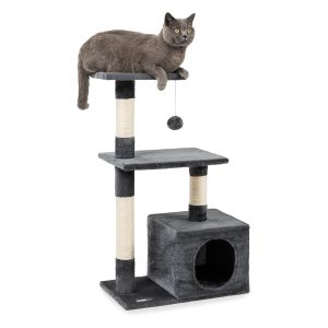 Árbol rascador para gatos lionto gris oscuro, altura 85 cm