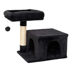 Árbol rascador para gatos lionto negro, altura 50 cm