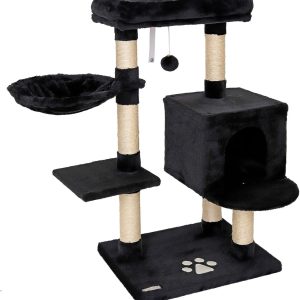 Árbol rascador para gatos lionto, negro, altura 93 cm