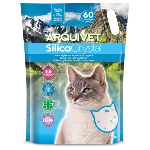 Arena para gato Arquivet silica crystal pack 4 unidades 7,6 l