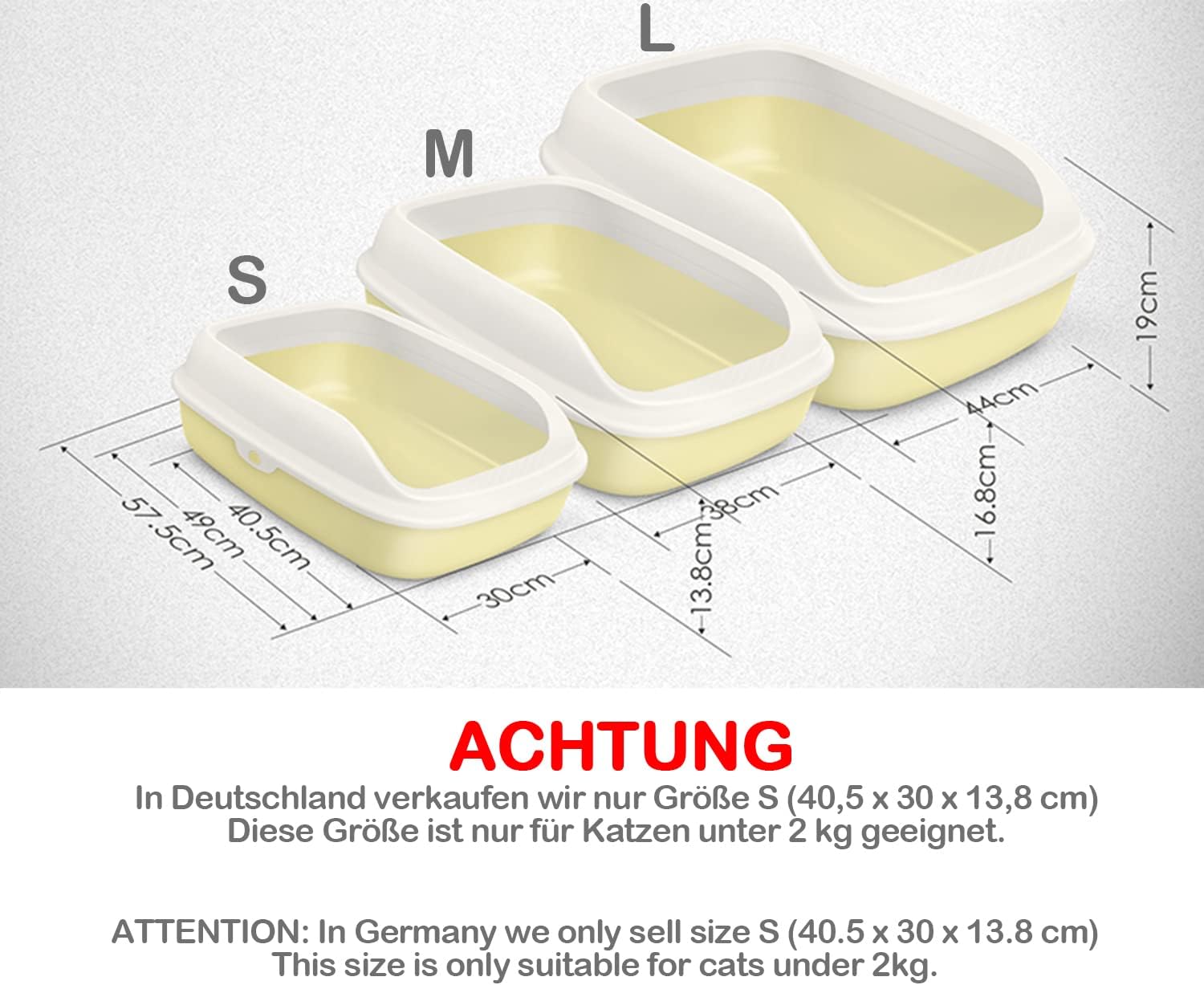 Bandeja higiénica para gatos resistente BPS con pala tamaño S azul - Imagen 2