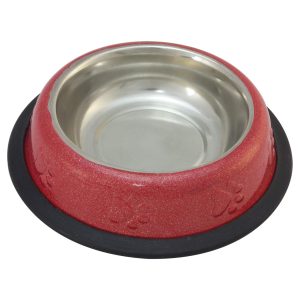 Bebedero y comedero para gatos Arquivet antideslizante rojo 240 ml