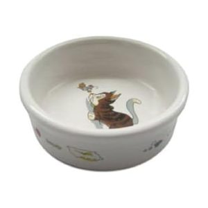 Bebedero y comedero para gatos de cerámica Arquivet 12 cm – diseño gatito