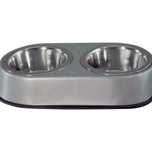 Bebedero y comedero para gatos y perros Arquivet doble antideslizante