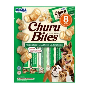 Churu Bocaditos Bites de Pollo con Atún para perros 8 sobres x 12gr