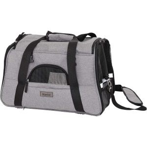 Bolsa transportín plegable para gatos y perros Lionto gris
