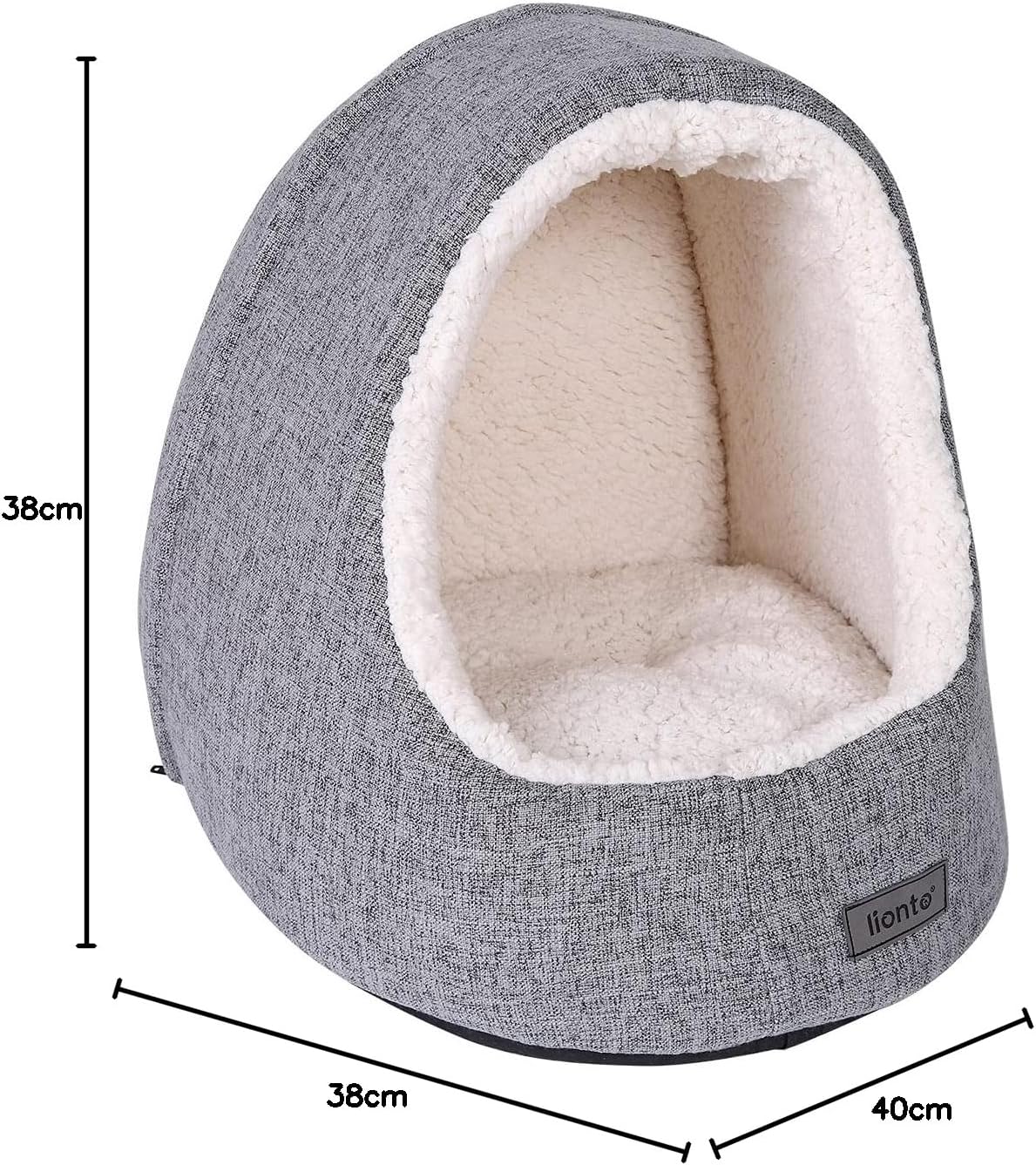 Cama para gato con cojines reversibles lionto, gris claro - Imagen 7