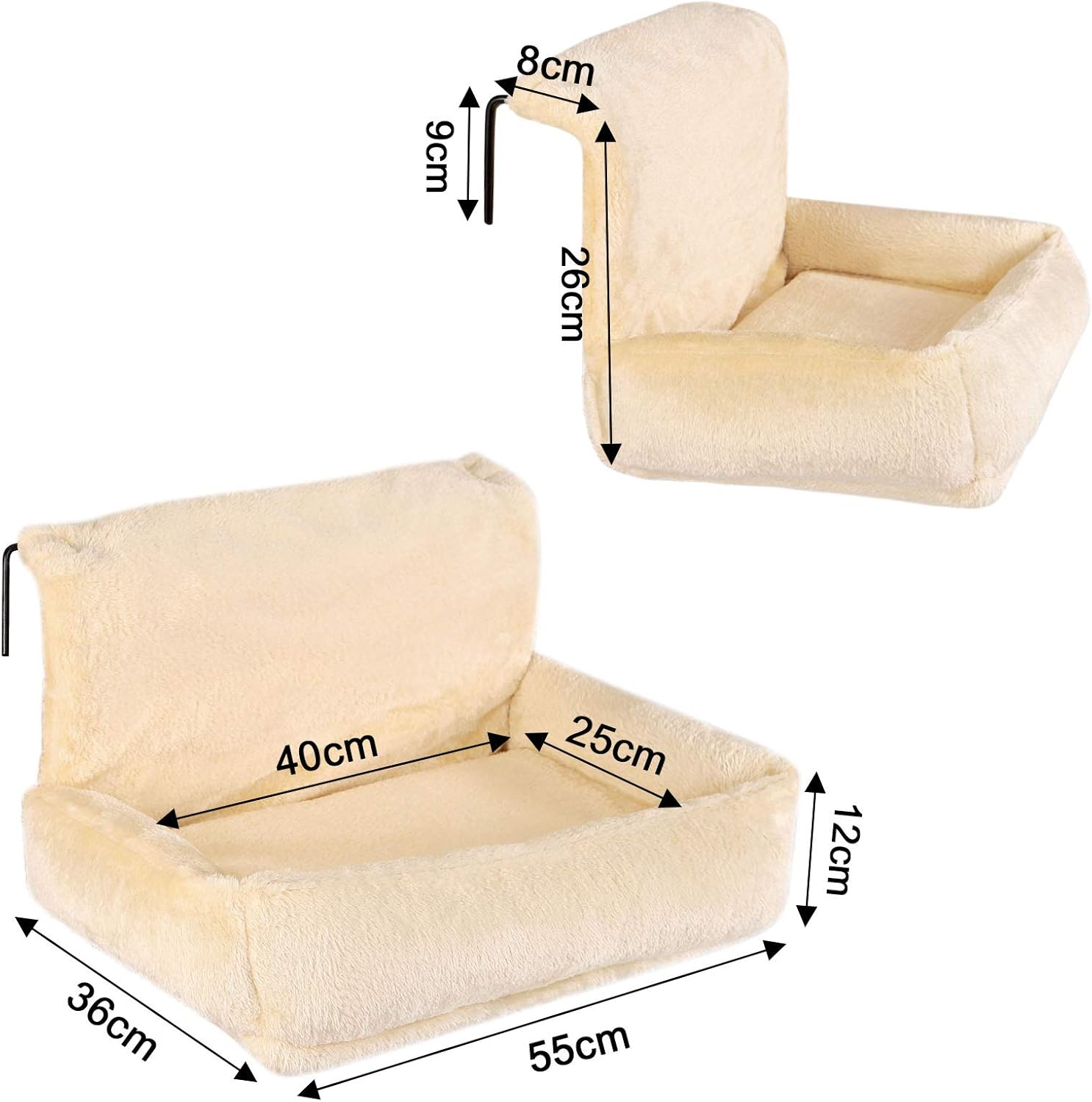 Cama para gato lionto beige para radiador estilo hamaca - Imagen 5