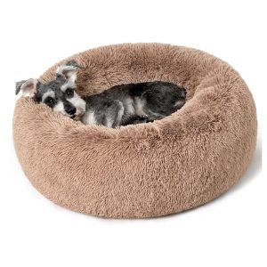 Cama relajante Bedsure para gato y perro pequeño con felpa suave, 50×50 cm