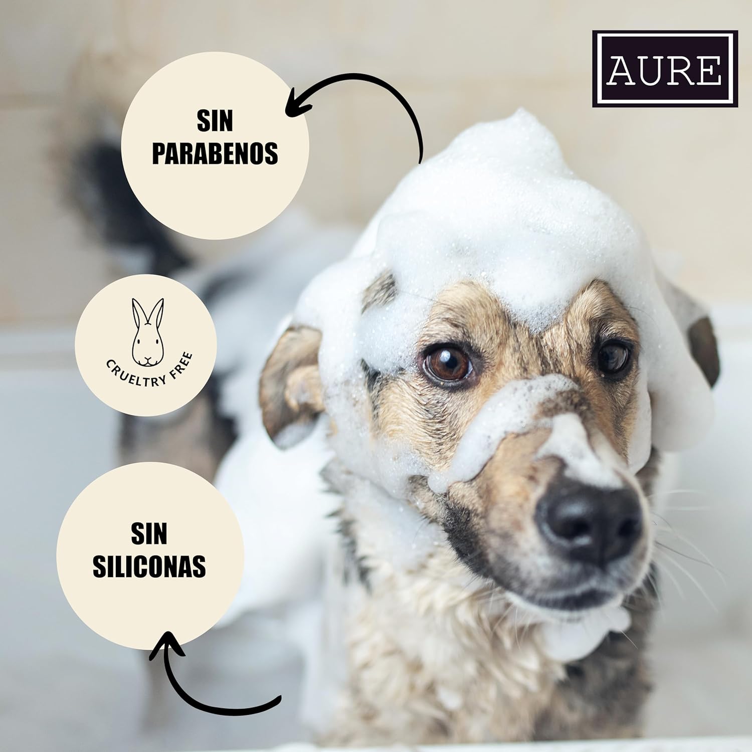 Champú para gatos pelo blanco Aure 1L desenreda y aporta suavidad - Imagen 4