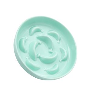 Comedero gato antivoracidad de cerámica menta verde 16 x 3 cm