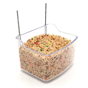 Comedero loro gancho alambre