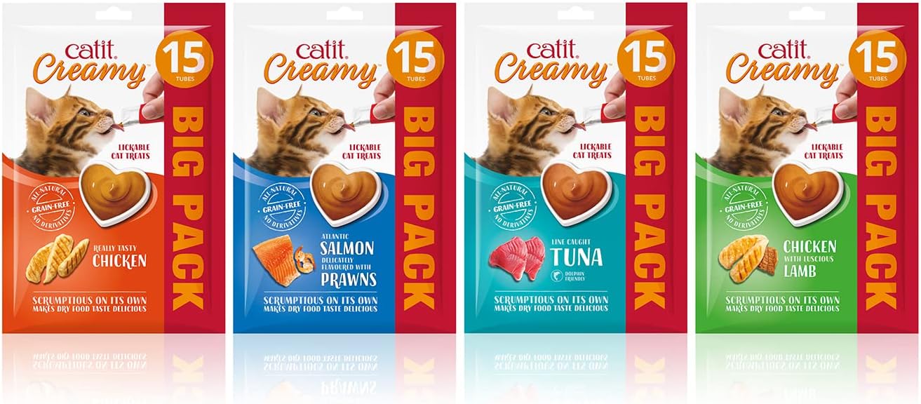 Snacks catit creamy pollo, pack de 15 unidades de 10 g - Imagen 5