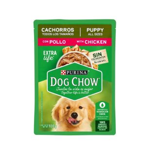 Comida humeda dog chow sabor a  pollo