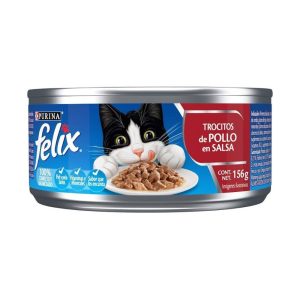 Comida humeda felix trocitos de pollo en salsa