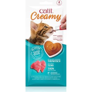 Comida húmeda para gatos Catit Creamy sabor atún 4x10g