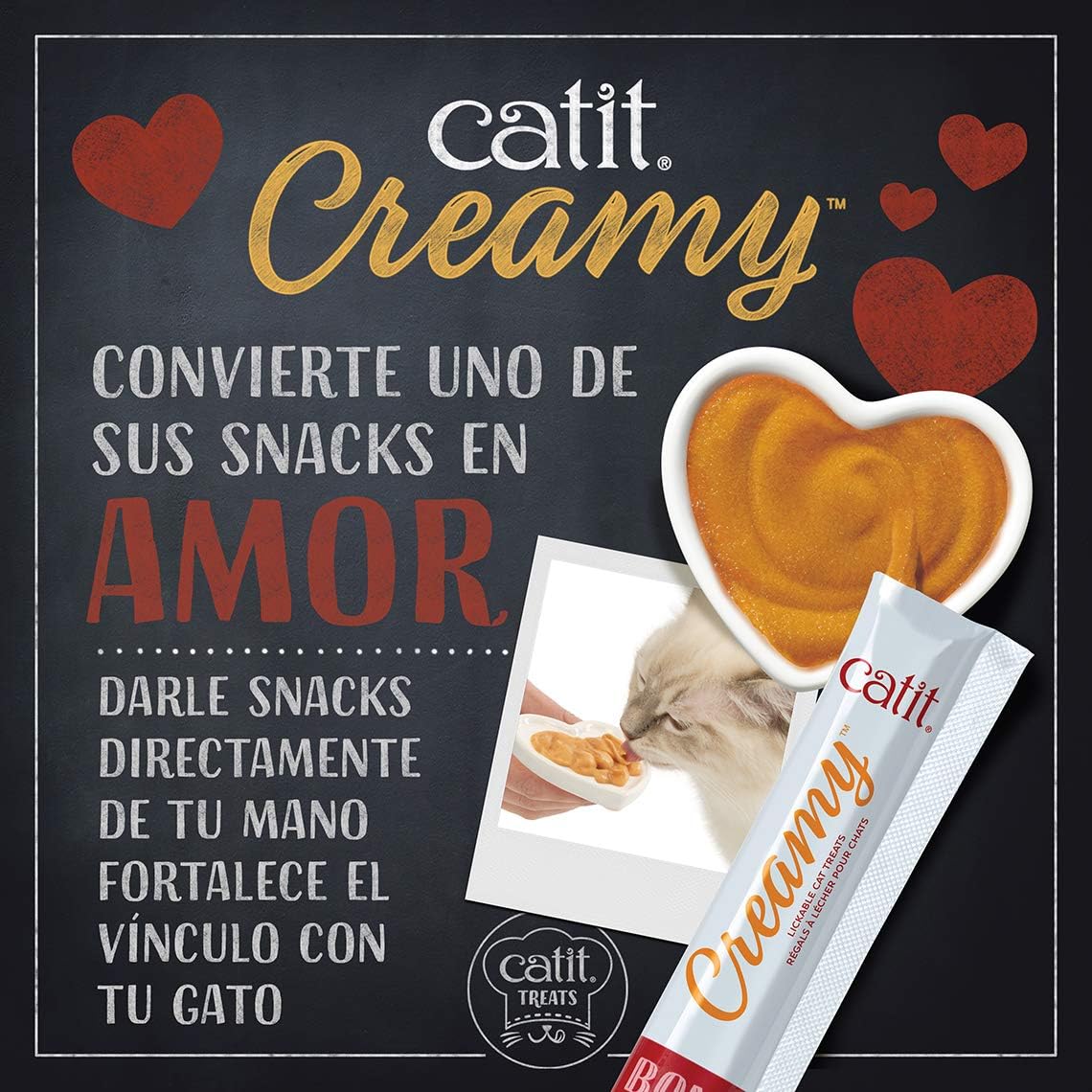 Comida húmeda para gatos Catit Creamy sabor pollo, 1 bolsa con 4 tubos - Imagen 5