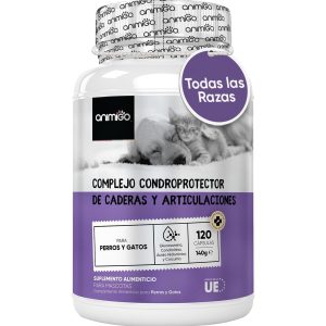 Condroprotector para perros y gatos con glucosamina y cúrcuma 120 cápsulas