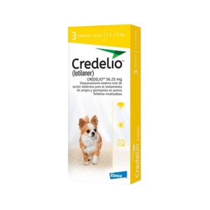 Credelio desparasitante externo de 1, 3 – 2.5 kgs. 3 tabletas.